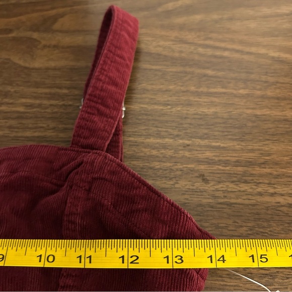 H&M Elegant Burgundy Corduroy Dress 2 - Picture 6 of 11